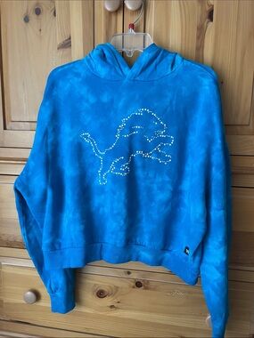 The Wild Collective cropped tie dye pullover hoodie